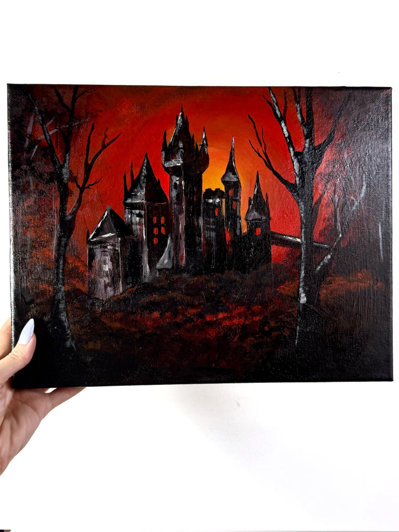 The Vampire Lair (Original Painting) - Creep Cult