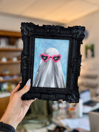 Heart Glasses Ghost (Original Painting) - Creep Cult