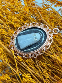 Rhinestone Eyes Ghost Necklace - Creep Cult