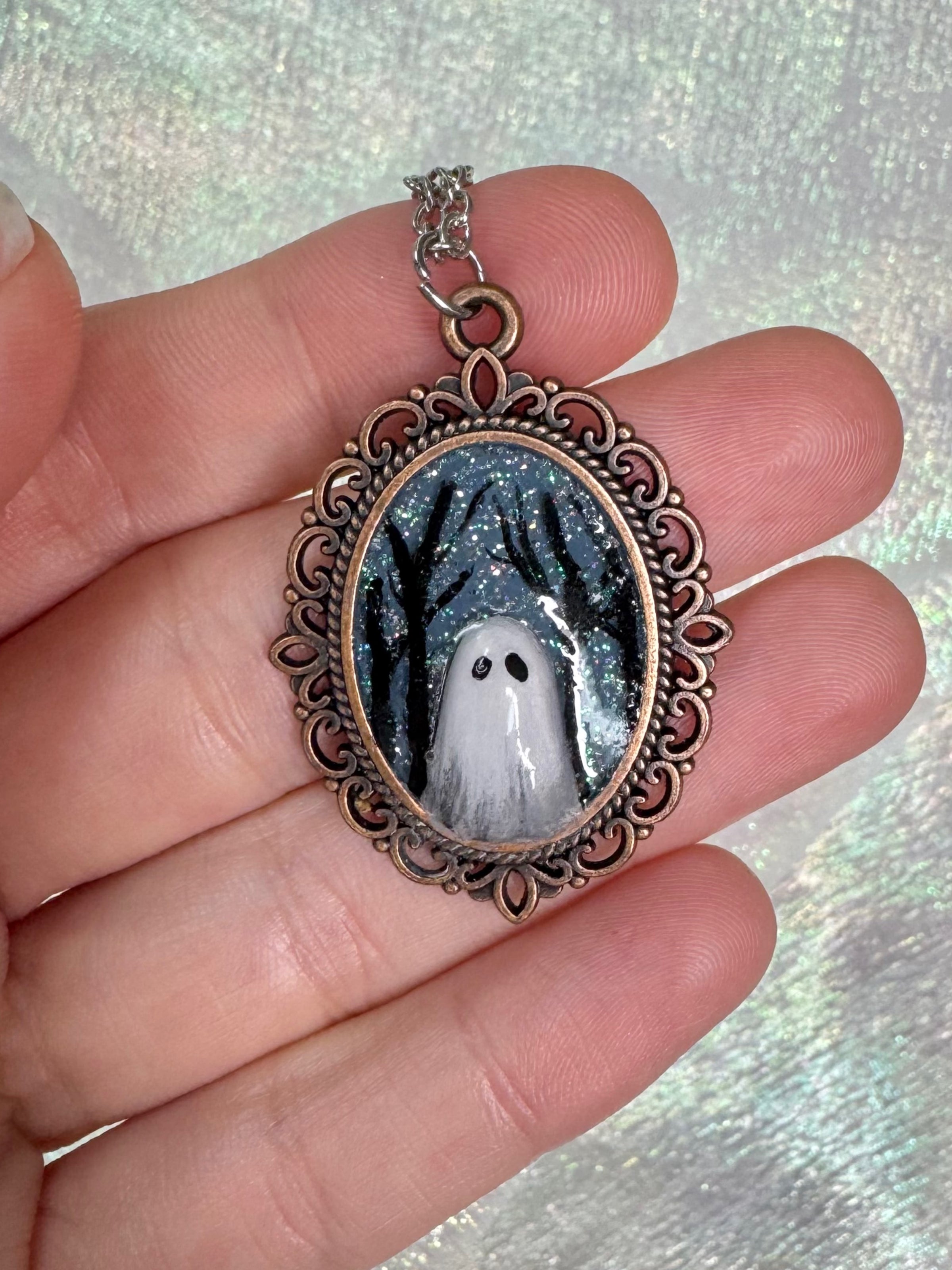 Midnight Woods Ghost Necklace - Creep Cult