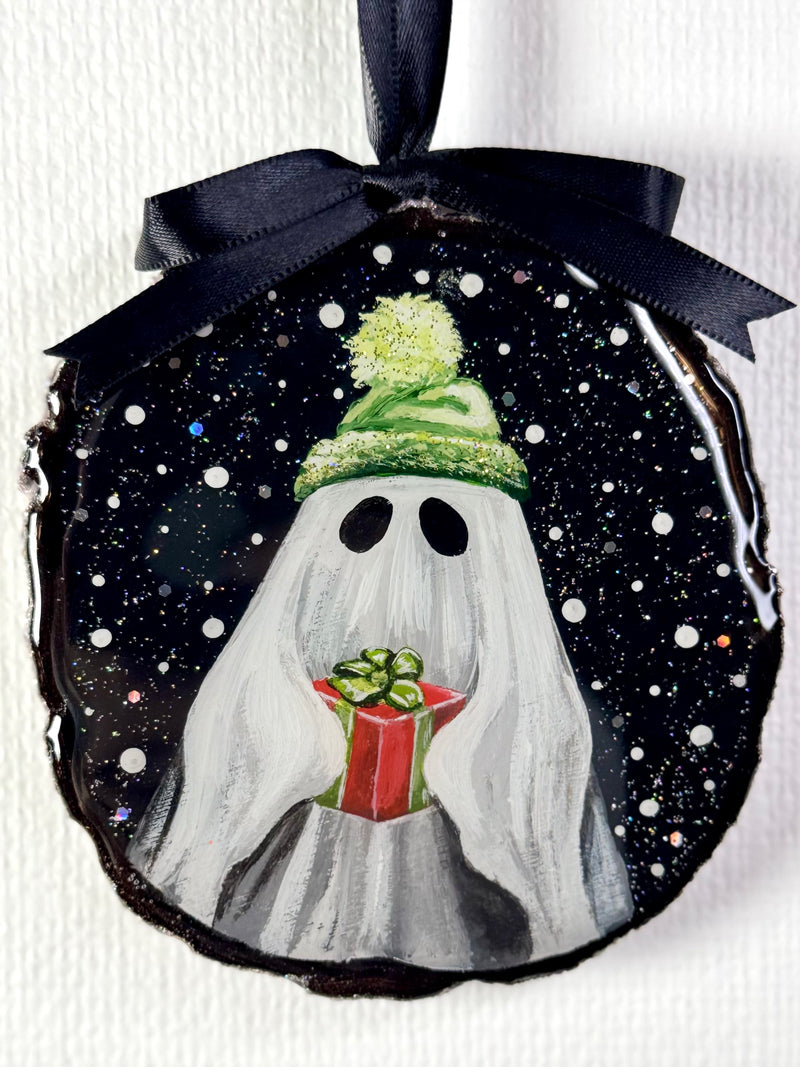 Red Present Hand-Painted Ornament - Creep Cult