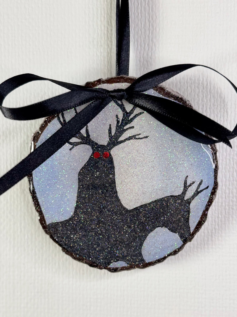 Red Eyed Krampus Hand-Painted Ornament - Creep Cult