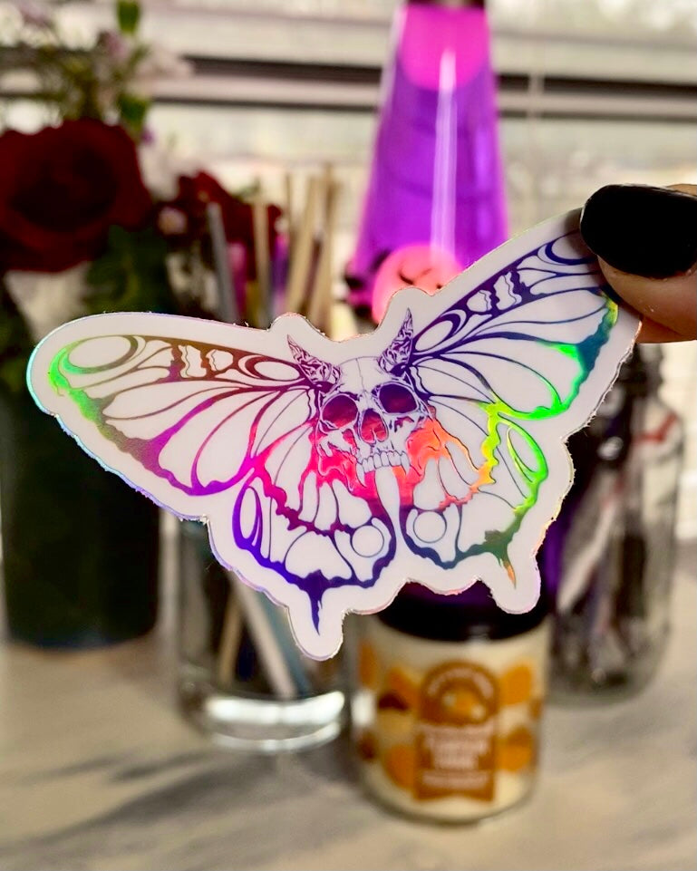 Holographic Skull Butterfly - Creep Cult